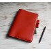 Red soft leather A5 Hobonichi cover