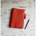 Red soft leather A5 Hobonichi cover