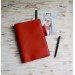 Red soft leather A5 Hobonichi cover