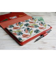 Red soft leather A5 Hobonichi cover