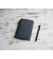 Gray leather field notes wallet