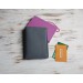 Gray leather field notes wallet