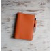 Orange leather Hobonichi A5 cover