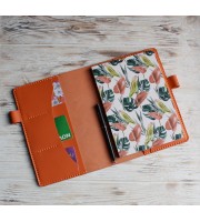 Orange leather Hobonichi A5 cover