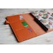 Orange leather Hobonichi A5 cover