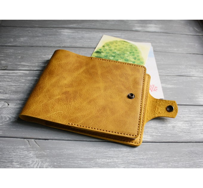 Yellow leather Rhodia notebook cover