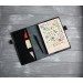 Black leather planner cover A5