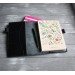 Black leather planner cover A5
