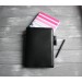 Black leather planner cover A5