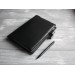 Black leather planner cover A5
