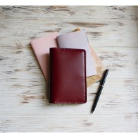 Burgundy leather field notes cover