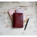 Burgundy leather field notes cover