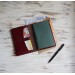 Burgundy leather field notes cover