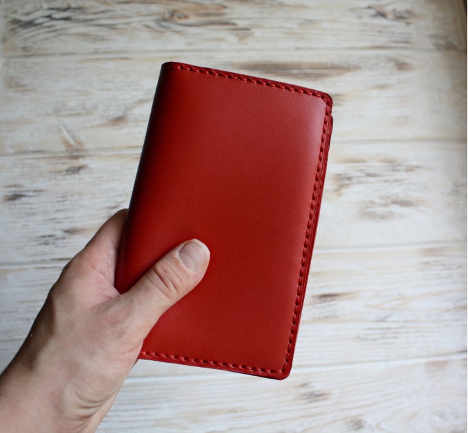 Burgundy leather field notes cover