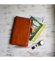 Brown large moleskine leather cover