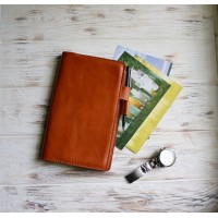 Brown large moleskine leather cover