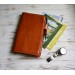 Brown large moleskine leather cover