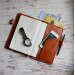 Brown large moleskine leather cover