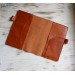 Brown large moleskine leather cover