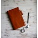 Brown large moleskine leather cover