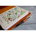 Brown large moleskine leather cover