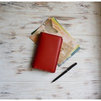 Red leather field notes cover