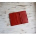 Red leather field notes cover