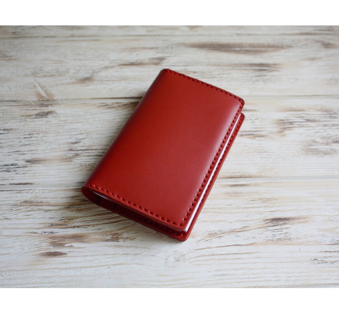 Red leather field notes cover