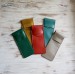 Red leather flat pencil holder