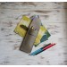 Red leather flat pencil holder
