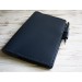 Navy blue leather A5 Hobonichi cover