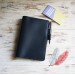 Navy blue leather A5 Hobonichi cover
