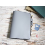 Light gray leather Hobonichi cover A5