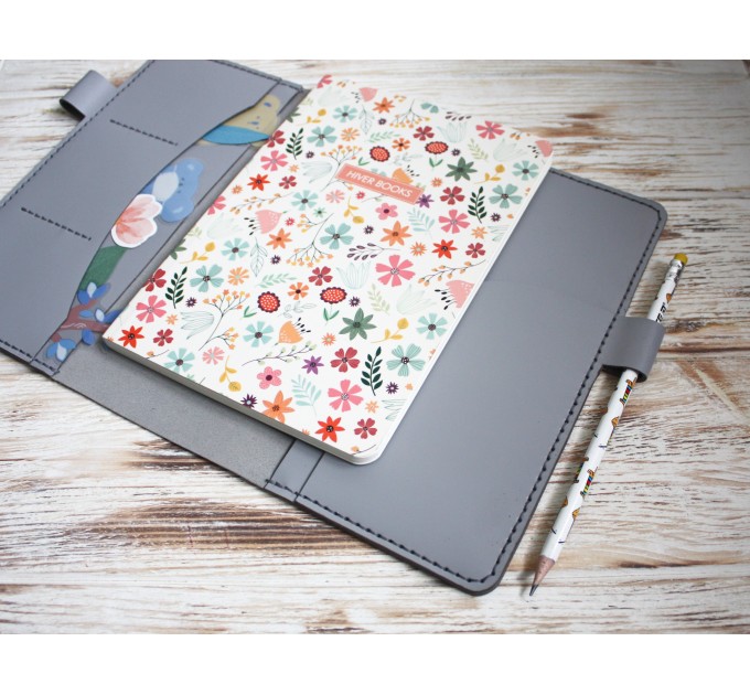 Light gray leather Hobonichi cover A5