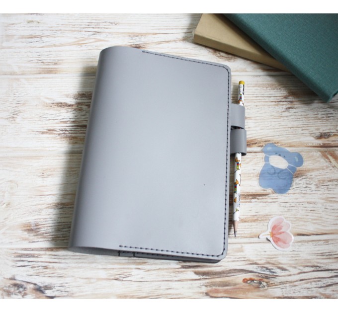 Light gray leather Hobonichi cover A5