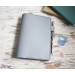 Light gray leather Hobonichi cover A5