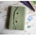 Light olive croco trifold leather Hobonichi cover A5