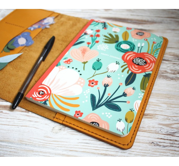 Yellow leather Hobonichi cover A5