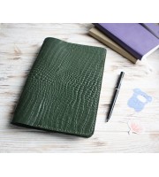 Olive croco leather Hobonichi cover A5