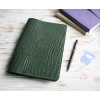 Olive croco leather Hobonichi cover A5