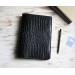 Black croco leather Hobonichi cover A5