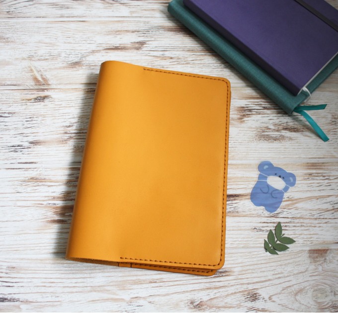 Yellow leather Hobonichi cover A5