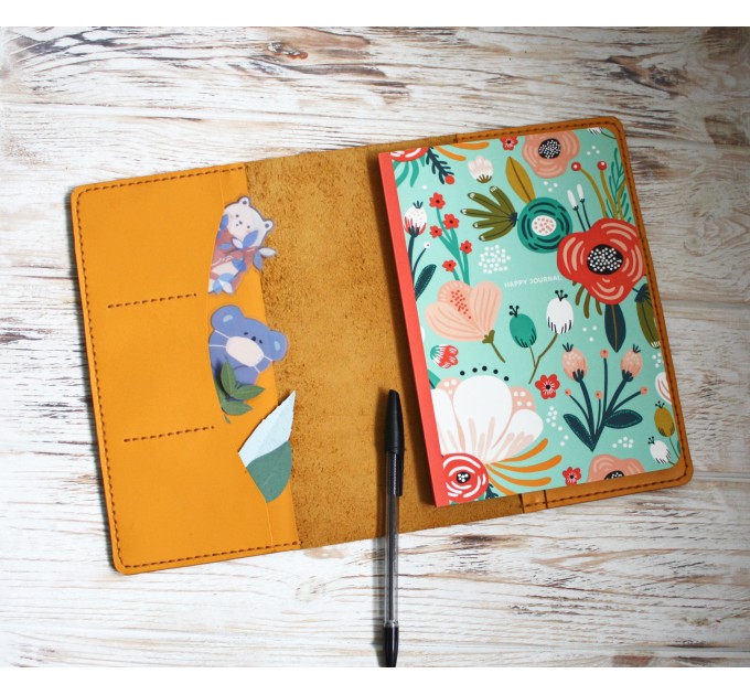 Yellow leather Hobonichi cover A5
