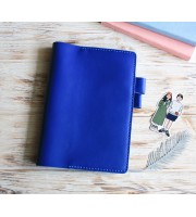 Sapphire blue leather Hobonichi cover A5