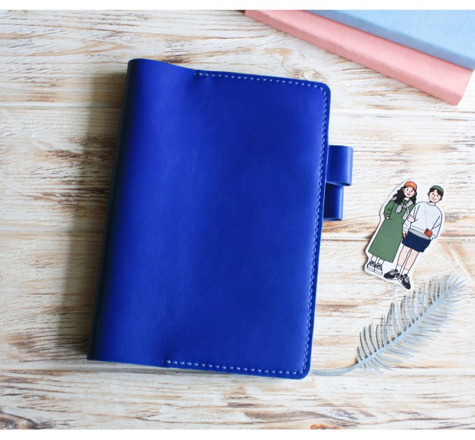 Sapphire blue leather Hobonichi cover A5