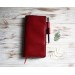 Cranberry red leather Hobonichi Weeks cover