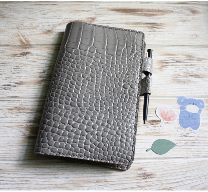 Gray croco leather Hobonichi cover A5