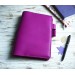 Fuchsia leather Hobonichi cover A5