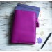 Fuchsia leather Hobonichi cover A5