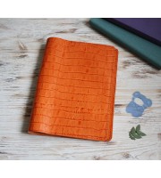 Pumpkin croco leather Hobonichi cover A5